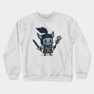 Cat Cleric Warrior DM Gift TTRPG Crewneck Sweatshirt